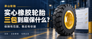 实心橡胶轮胎三包到底保什么?承山轮胎售后知识封面(AI辅助制作)